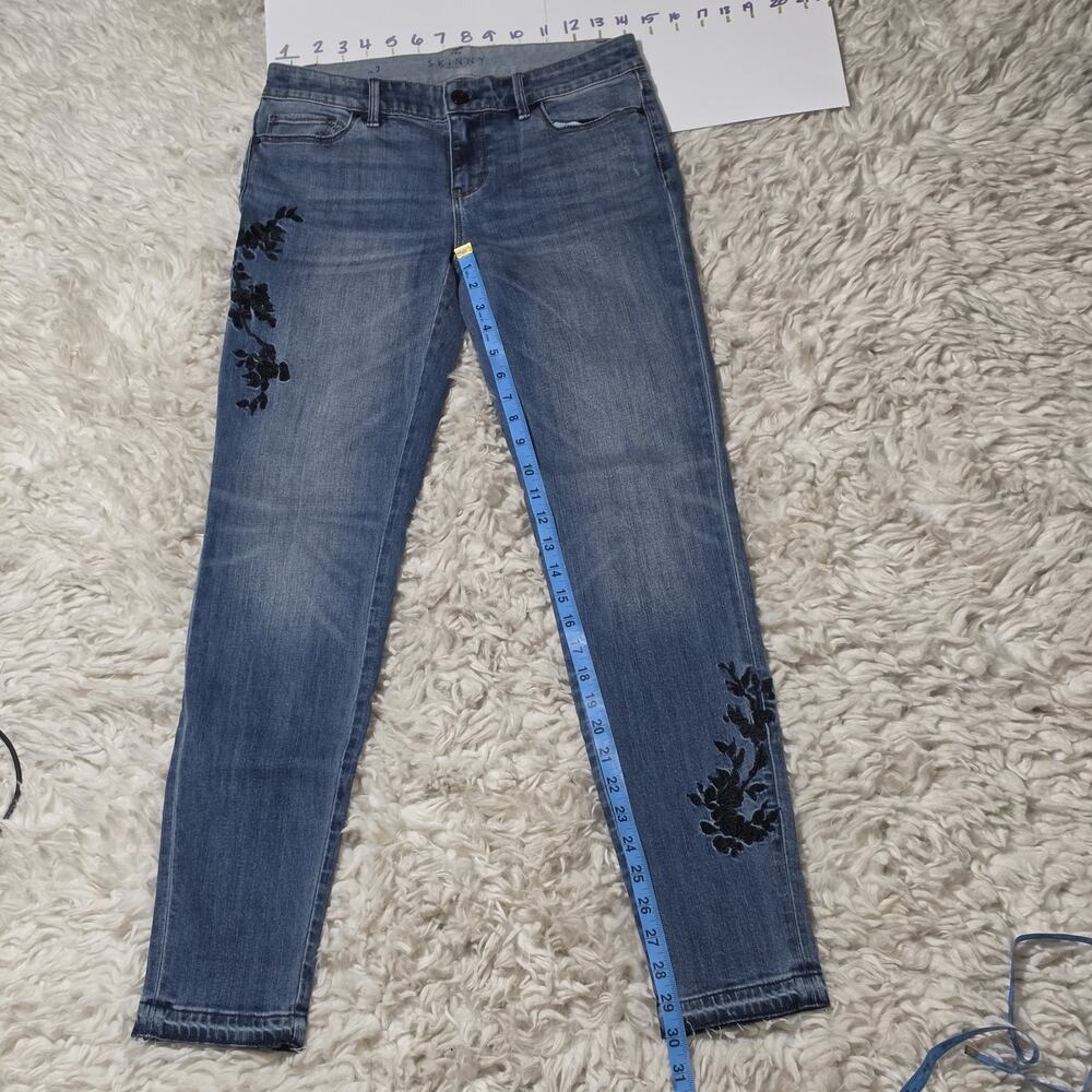 White House Black Market Skinny Ankle Jeans jeans With Black Floral...